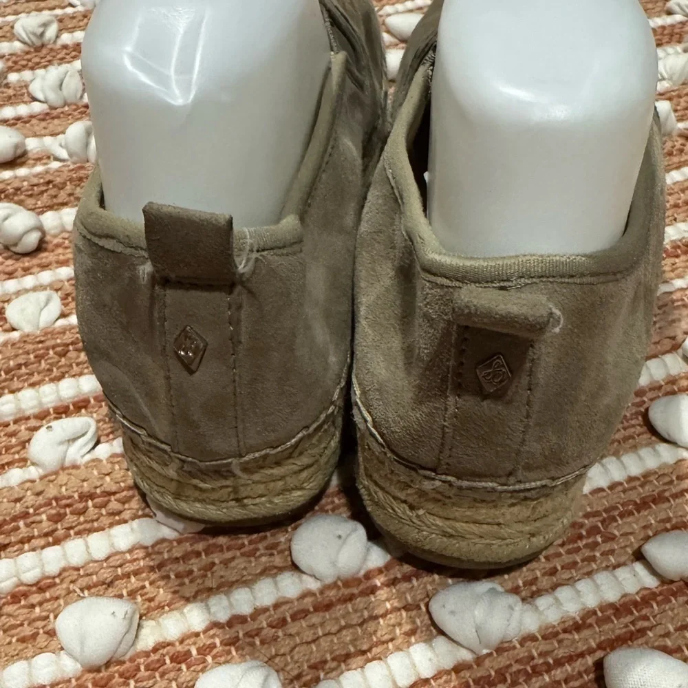 Sam Edelman Carrin Tan Slip-On 1 inch Stitched Espadrilles- Size 7.5